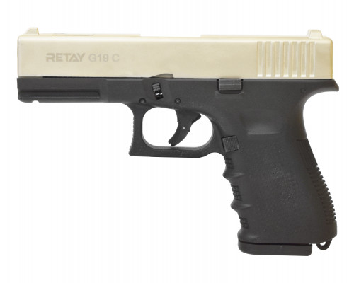 СХП Охолощенный пистолет Retay G19C Glock, кал. 9 мм, сатин