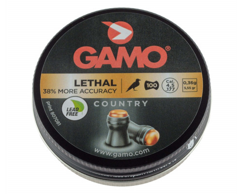 Пули Gamo Lethal 4,5 мм, 0,36 грамм, 100 штук